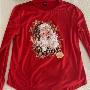 Red Santa Long Sleeve Shirt